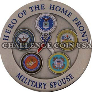 Military spouse coin