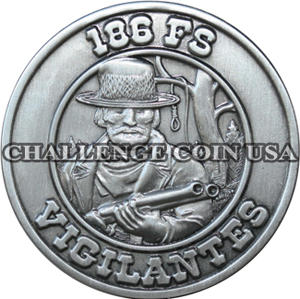 USAF 186th FS command coin
