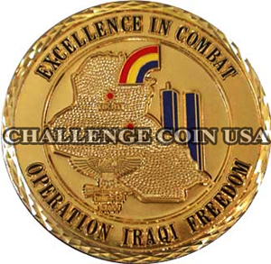 excellenc in combat gold challneg coin