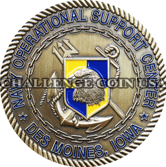 Navy bronze challenge coin