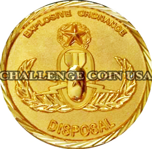 EOD gold challenge coin