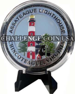 ChallengeCoinUSA Clear 2  (50mm) Coin Case with large stand.