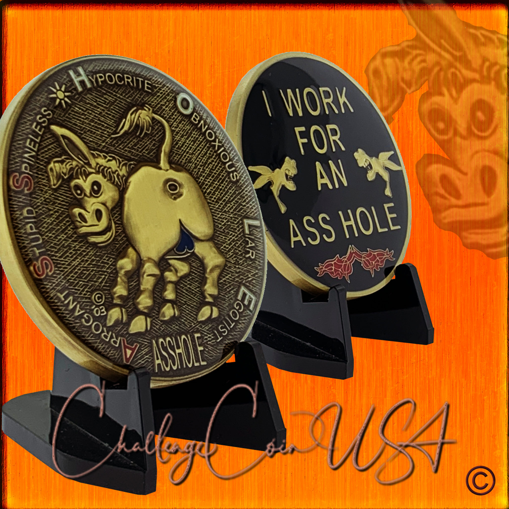 Challengecoinusa Asshole Challenge Coin A Perfect T For The Asshole In Your Life