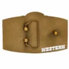 Western In Antique Gold Style Belt Buckle Backing
