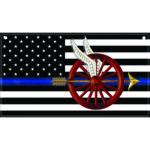 police Motor wheel flag